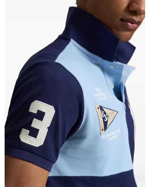 Polo Ralph Lauren Blue Big Pony Custom Slim Fit Polo Shirt for men