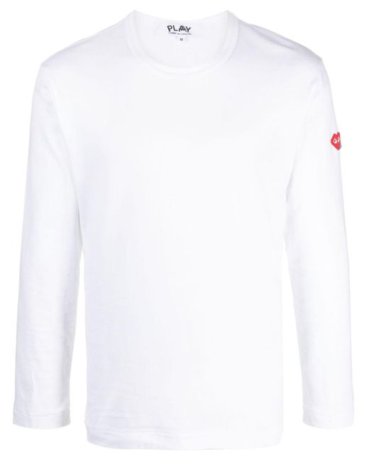 COMME DES GARÇONS PLAY White X The Artist Invader Pixelated-appliqué T-shirt for men