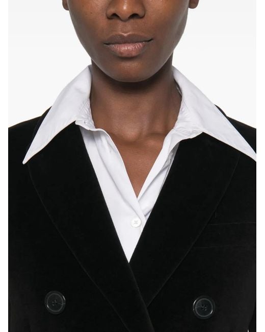 Ottod'Ame Black Double-Breasted Blazer