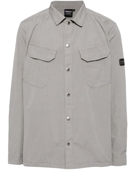 Barbour Gray Long-sleeve Cotton Shirt for men