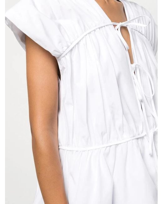 TOVE White Thea Ruffle Top