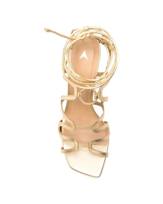 Carrano Metallic Tie-Fastening Strappy Sandals