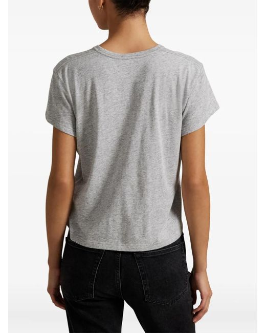 Polo Ralph Lauren Gray Shrunken-Fit Crewneck T-Shirt