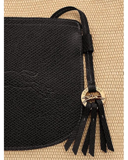 Longchamp Le Pilage Woven Straw Tote Bag in het Black