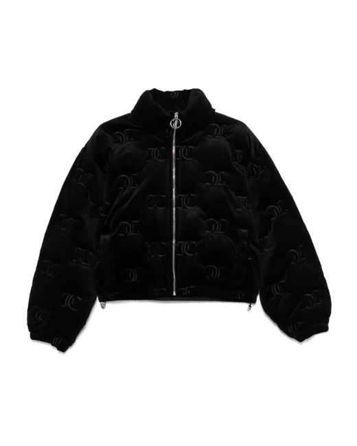 Juicy Couture Black Monogram Logo Puffer Jacket