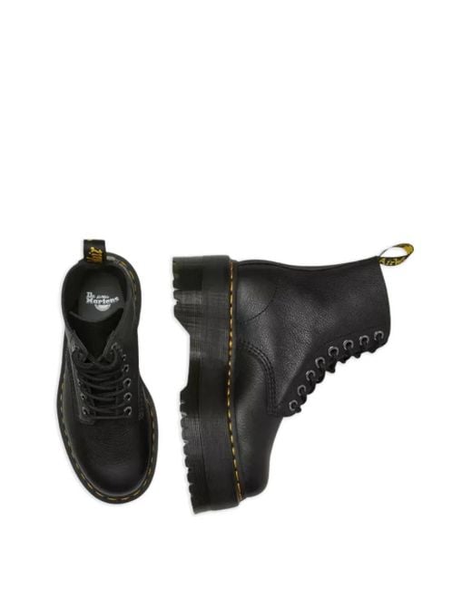 Dr. Martens Black Platform Lace-Up Boots
