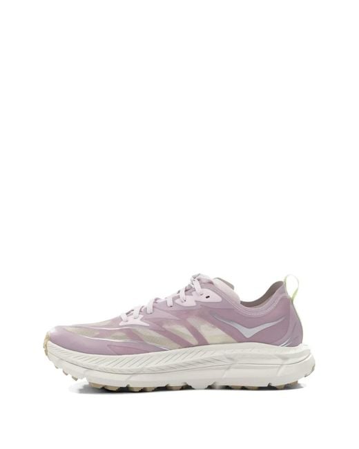 Hoka One One White Baskets Mafate Speed 4 Lite À Empiècements