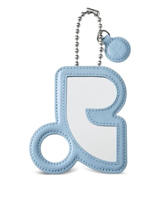 Rest&Recreation Blue Mirror Leather Keyring