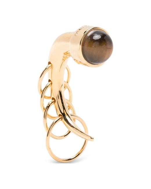 Panconesi White Pierced Spina Earrings