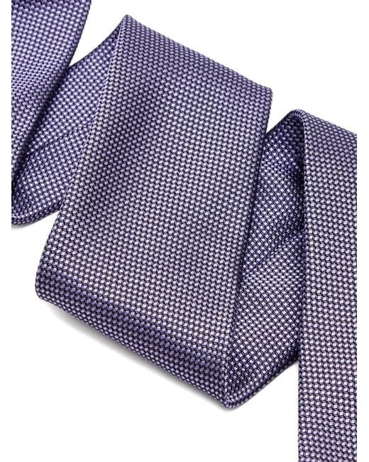 Tom Ford Purple Micro-Pattern Tie for men