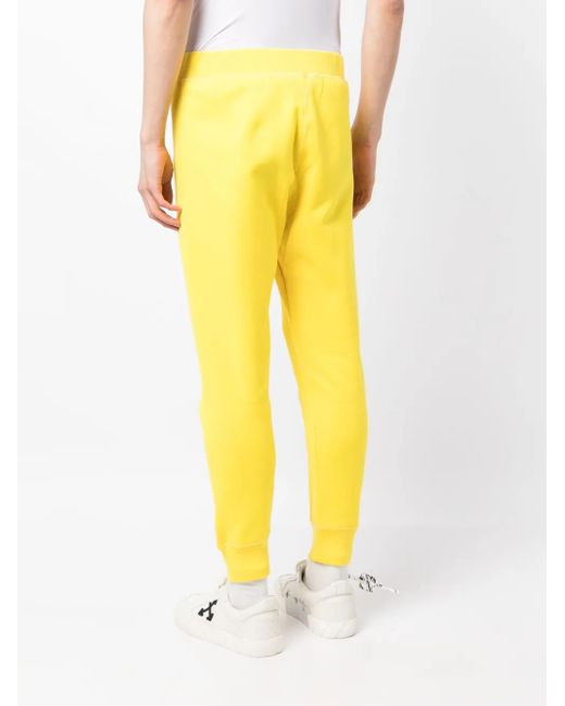 DSquared² Yellow Icon-Print Track Pants for men