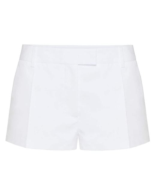 Valentino Garavani White Tailored Cotton Shorts