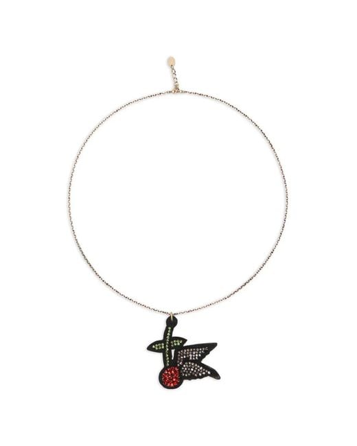 Red(v) White Embellished Necklace