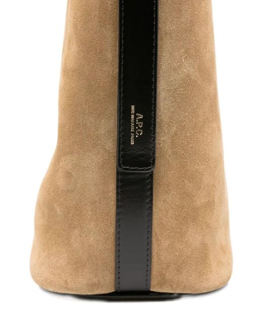 Bolso de hombro con cremallera A.P.C. de color Natural