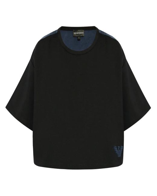 Emporio Armani パネル Tシャツ Black