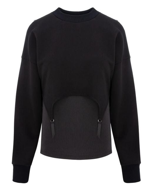 Sudadera con detalle de aberturas Murmur de color Black