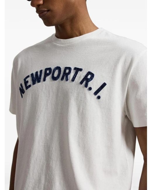 Polo Ralph Lauren White Graphic-Appliqué T-Shirt for men