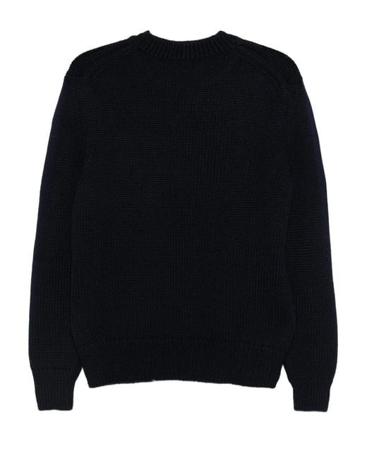 Sunspel Black Crew-Neck Sweater for men