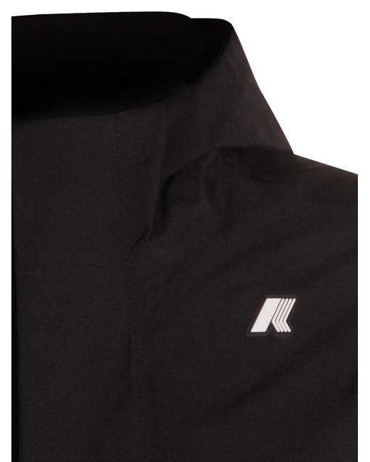 K-Way Black Hooded Jacket for men