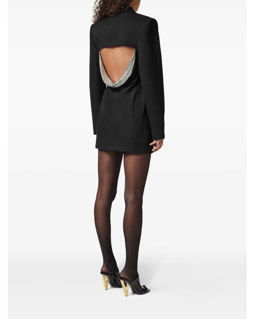 Versace Black Wool Blazer Dress