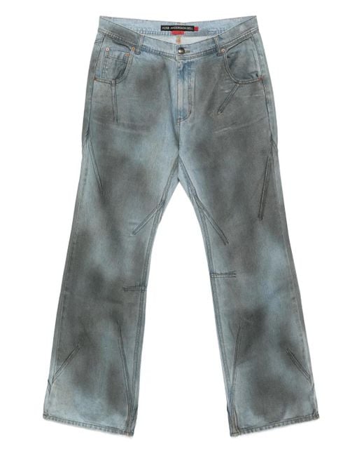 ANDERSSON BELL Gray Washed-Effect Jeans for men