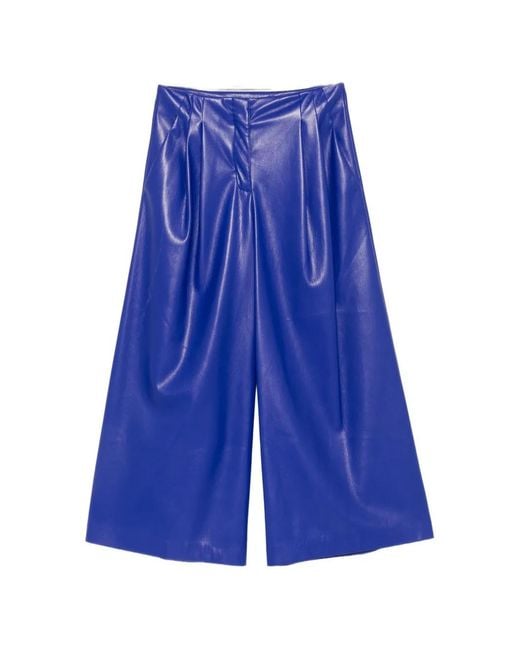 Liviana Conti Blue Wide-Leg Trousers