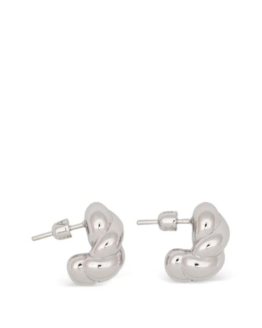Maria Black White Robe Small Twisted Earrings