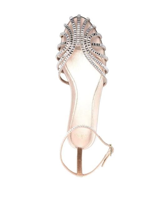 ALEVI White Star Crystal-Embellishment Sandals