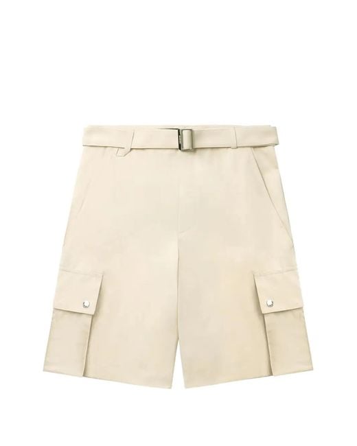 Jacquemus Natural Belted Cargo Shorts for men