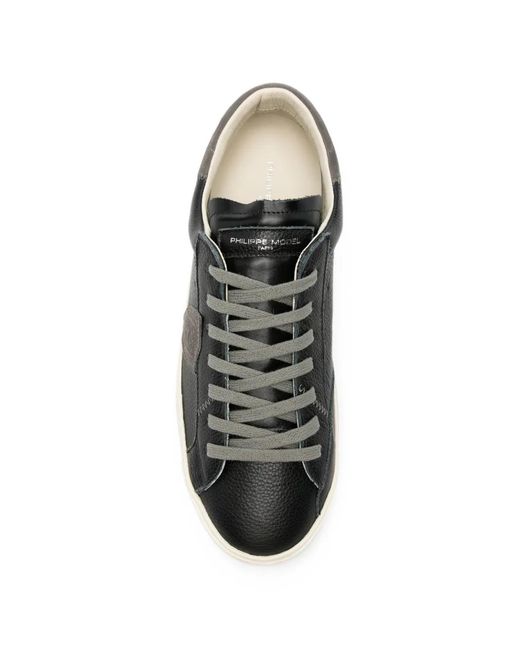 Baskets Prsx En Cuir À Patch Logo Philippe Model pour homme en coloris White