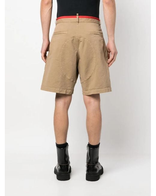 DSquared² Natural Multiple-Pockets Cargo Shorts for men