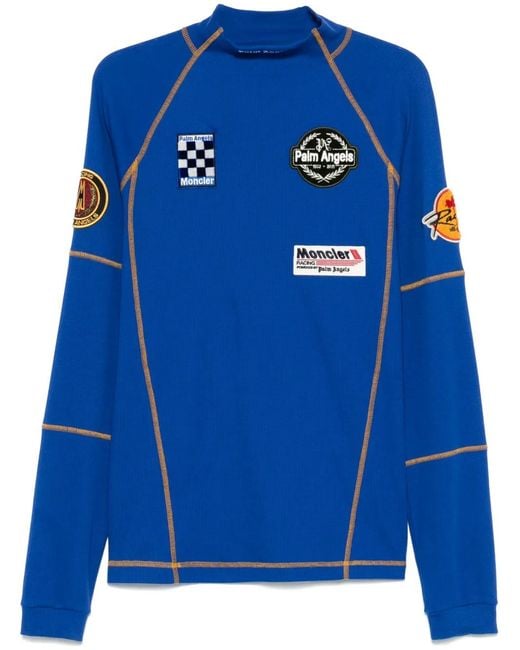 Moncler Blue Patch-Detail T-Shirt