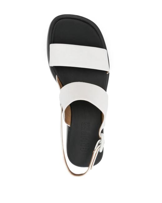 Camper Black Dana Double-Strap Sandals
