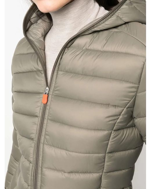 Save The Duck Green Hooded Puffer Jacket