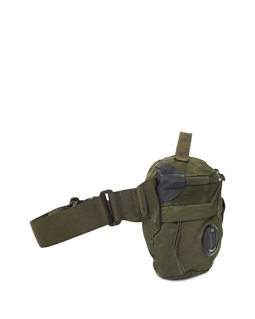 C P Company Green Nylon B Lens Waist Bag for men
