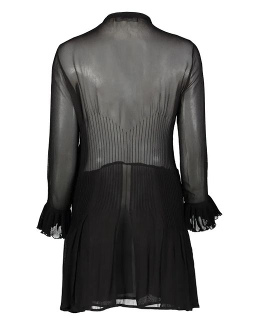 DSquared² Black Ruffle-Detail Mini Dress