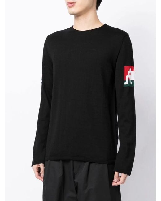 Comme des Garçons Black Intarsia-Knit Sweater for men