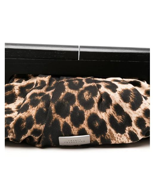 Twentyfourhaitch White Kenda Ruched Clutch Bag