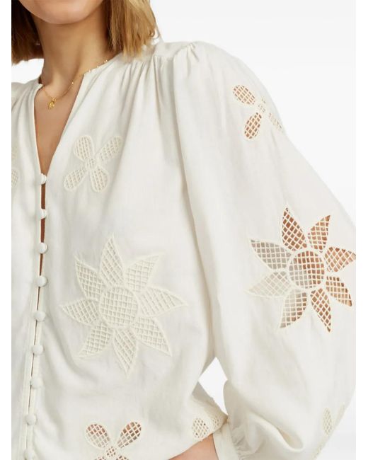 Chinti & Parker White Broderie Shirt
