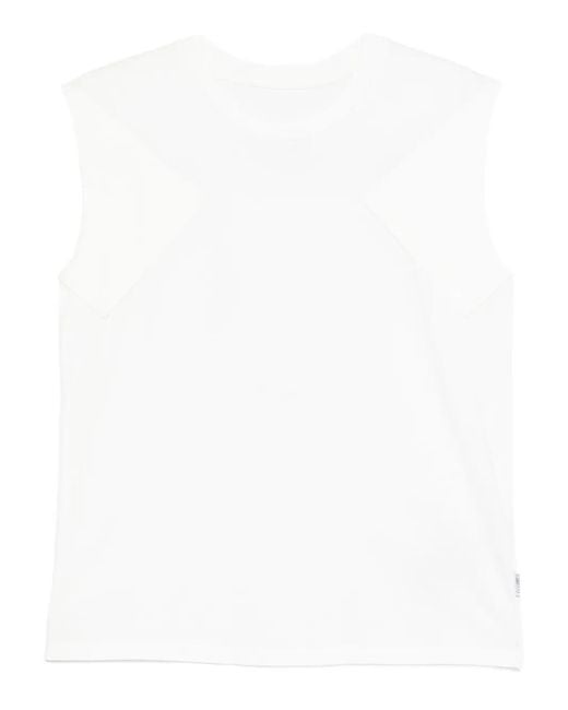 MM6 by Maison Margiela White Padded Sleeveless Top