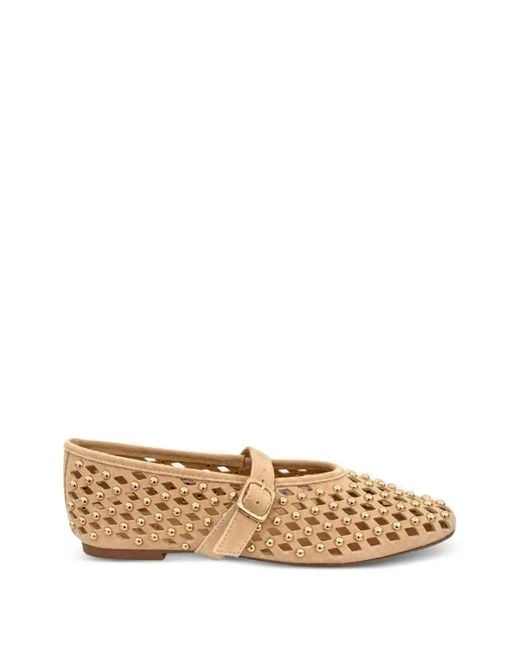 Inuovo Natural Studded Ballet Flats