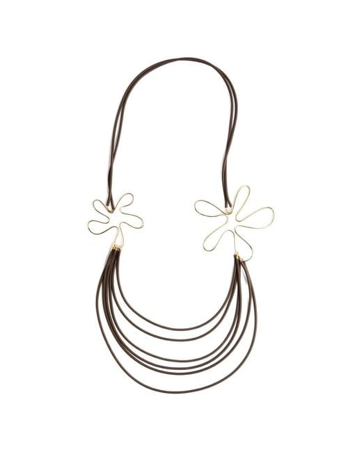 Liviana Conti White Lidia Flower-Pendant Necklace