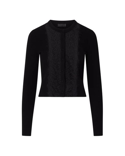 Liu Jo Black Cardigan With Lace Insert
