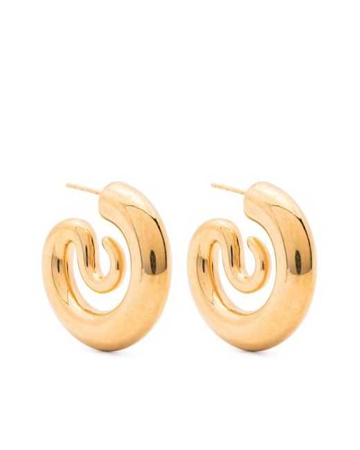Panconesi Metallic Small Serpent Hoop Earrings