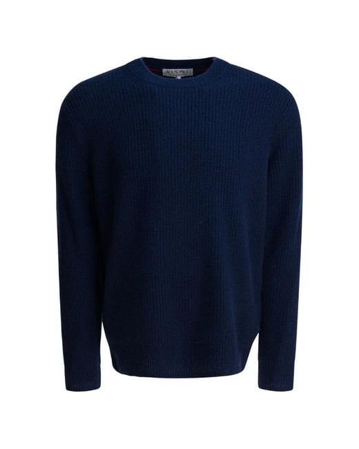 Alex Mill Blue Ribbed Crew-Neck Sweater for men