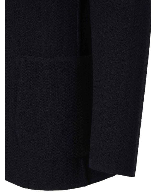 Lardini Blue Herringbone-Knit Virgin Wool Jacket for men