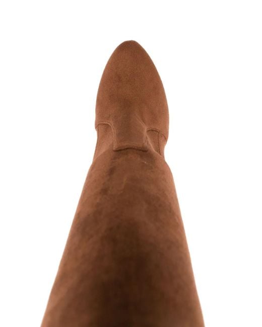 Casadei Brown Flora 140Mm Above-Knee Platform Boots
