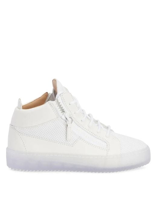 Giuseppe Zanotti White Kriss Lace-Up Sneakers