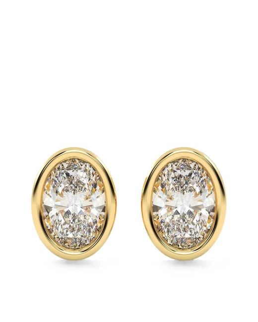 Orecchini A Bottone di Diamond Essentials in Metallic