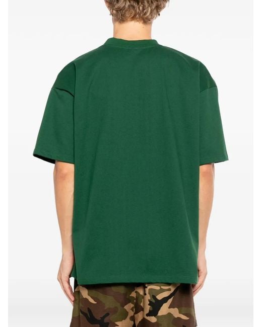 CAVENDISH® Green Logo-Embroidered T-Shirt for men